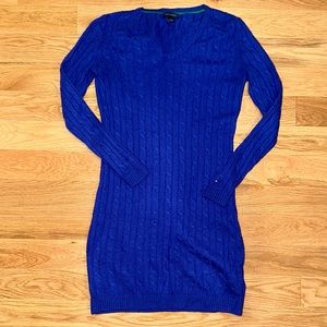 Tommy Hilfiger blue cable knit sweater dress - M